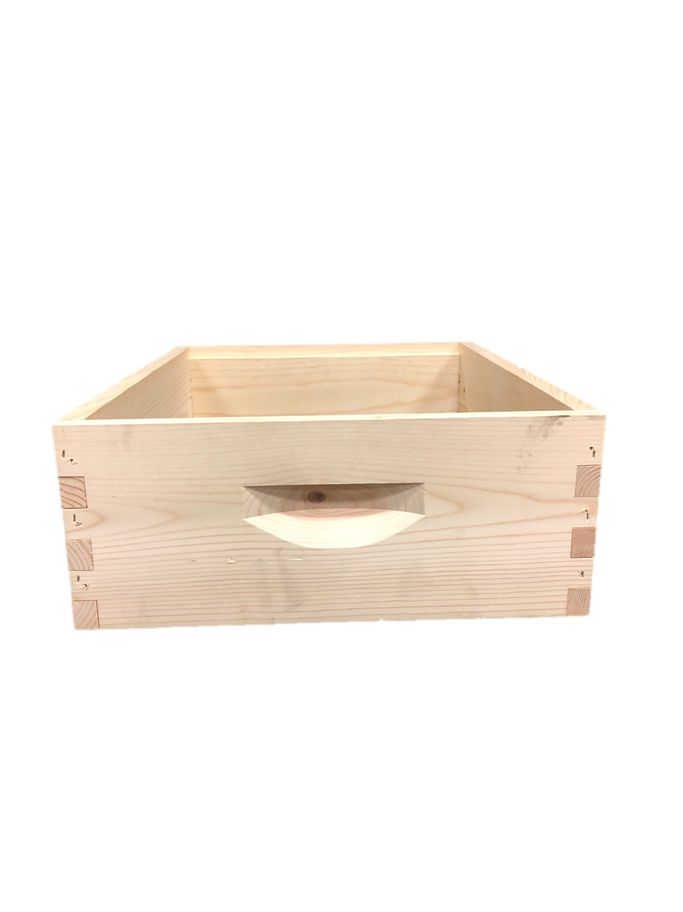 A fully assembled 10-frame medium hive box, perfect for beekeeping.