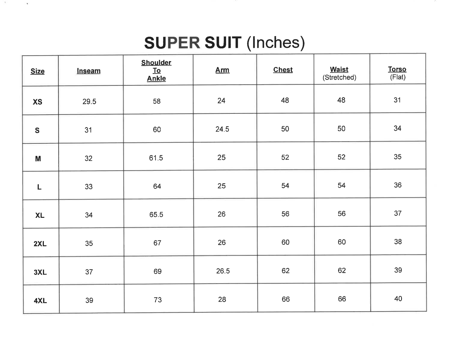 Super Suit HEAVY DUTY Cremallera (sin velo)