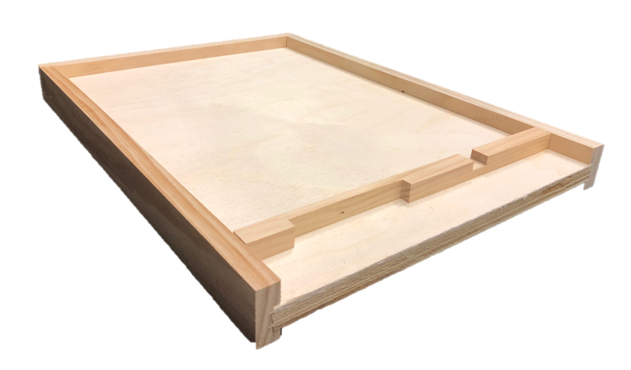 Solid bottom board.