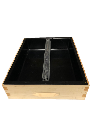 10 frame unpainted top feeder with shallow super.