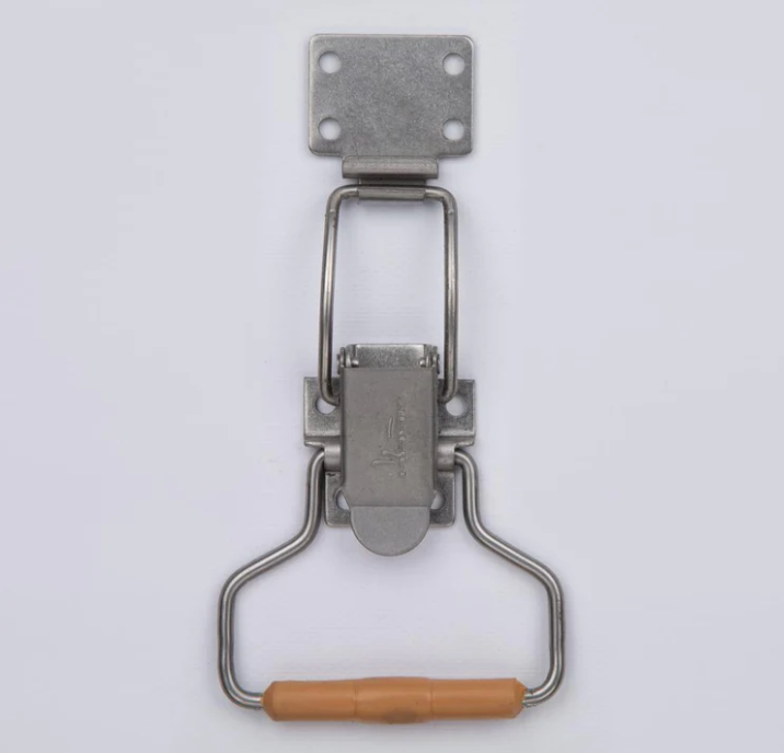 Apimaye latches for wooden bee hives.