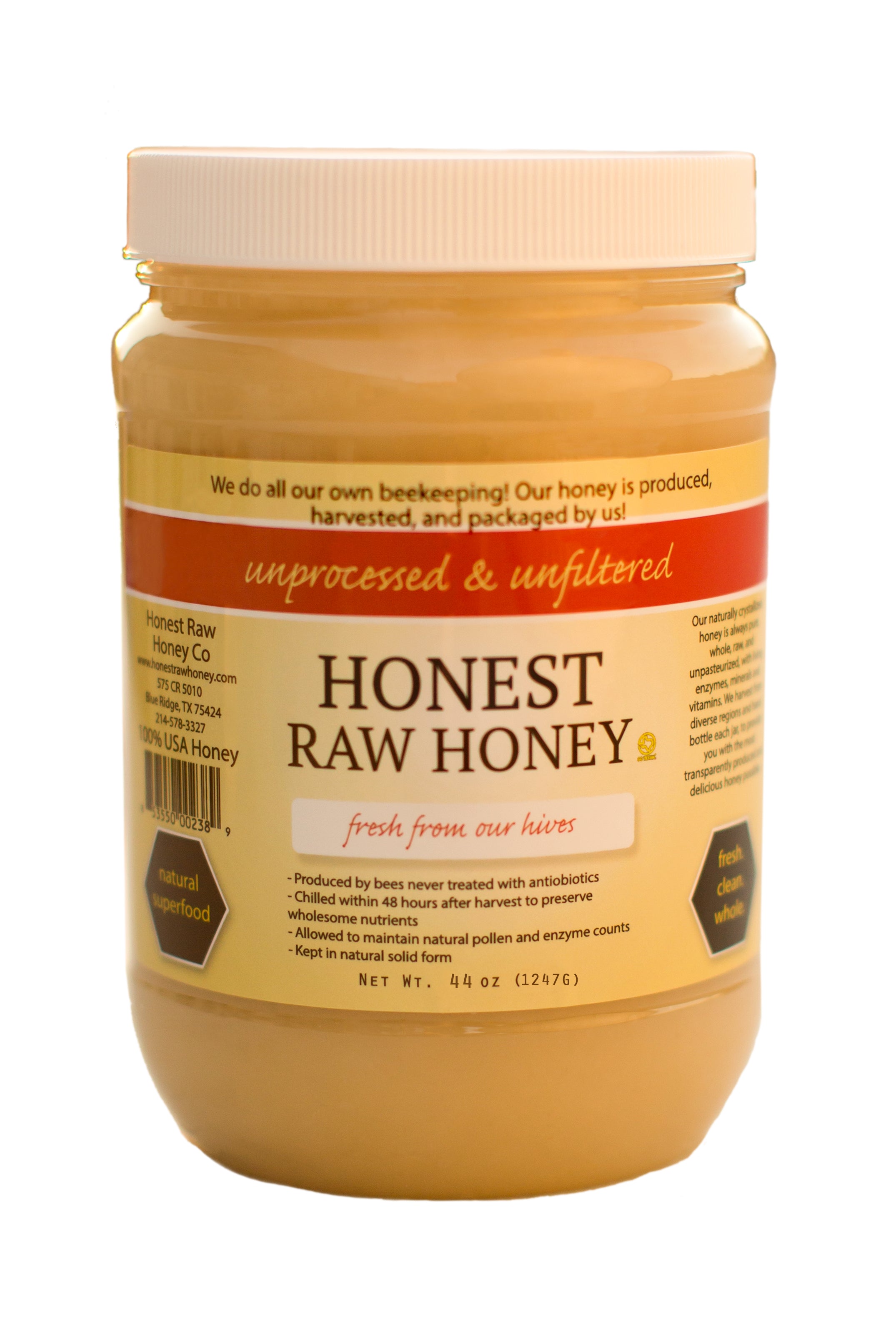 44 oz honest raw honey