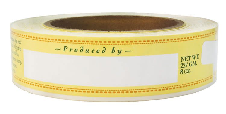 Green and yellow labels for Ross rounds, 100 count