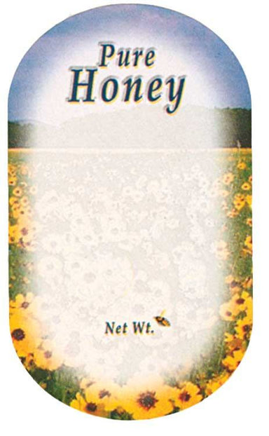 Vibrant field of flowers label on a large 250 roll