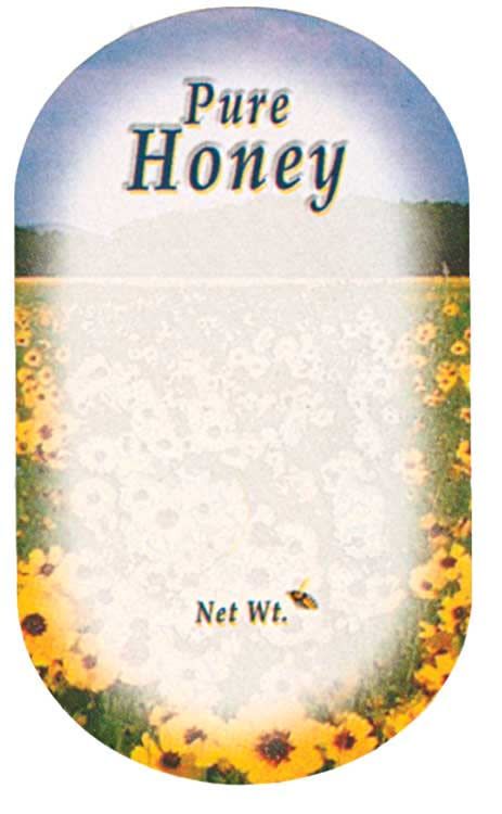 Vibrant field of flowers label on a large 250 roll