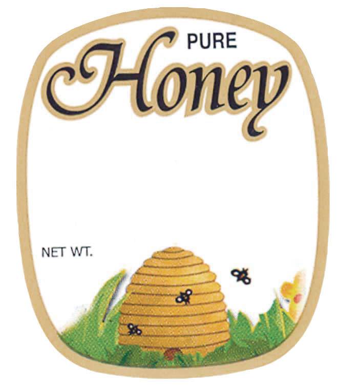 Golden Skep Label 12 oz Bear 250 roll