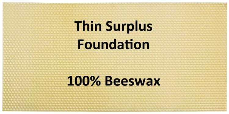 Med cut comb honey foundation 10 sheets.