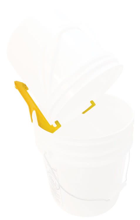 Plastic bucket bench.