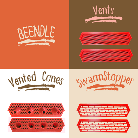 The Beendle - 3 inserts (2 of each) including Vented Cones, SwarmStopper, Vents