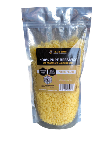 100% Pure  Beeswax Pearls - Yellow - 1 lb