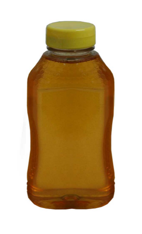 1 lb.  Hourglass Embossed Plastic Bottle without Lids 12 pk