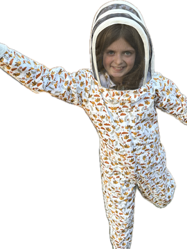 Kids Floral Honey Bee Suit with Fencing Veil