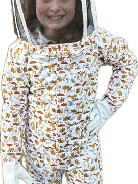 Kids Floral Honey Bee Suit with Fencing Veil