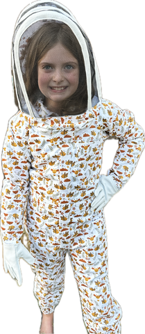 Kids Floral Honey Bee Suit with Fencing Veil