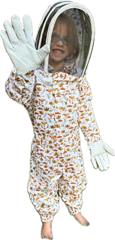 Kids Floral Honey Bee Suit with Fencing Veil