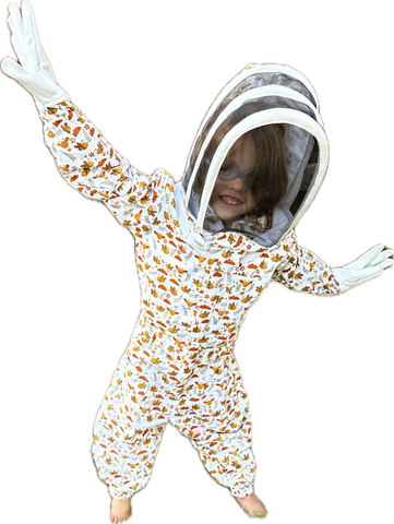 Kids Floral Honey Bee Suit with Fencing Veil