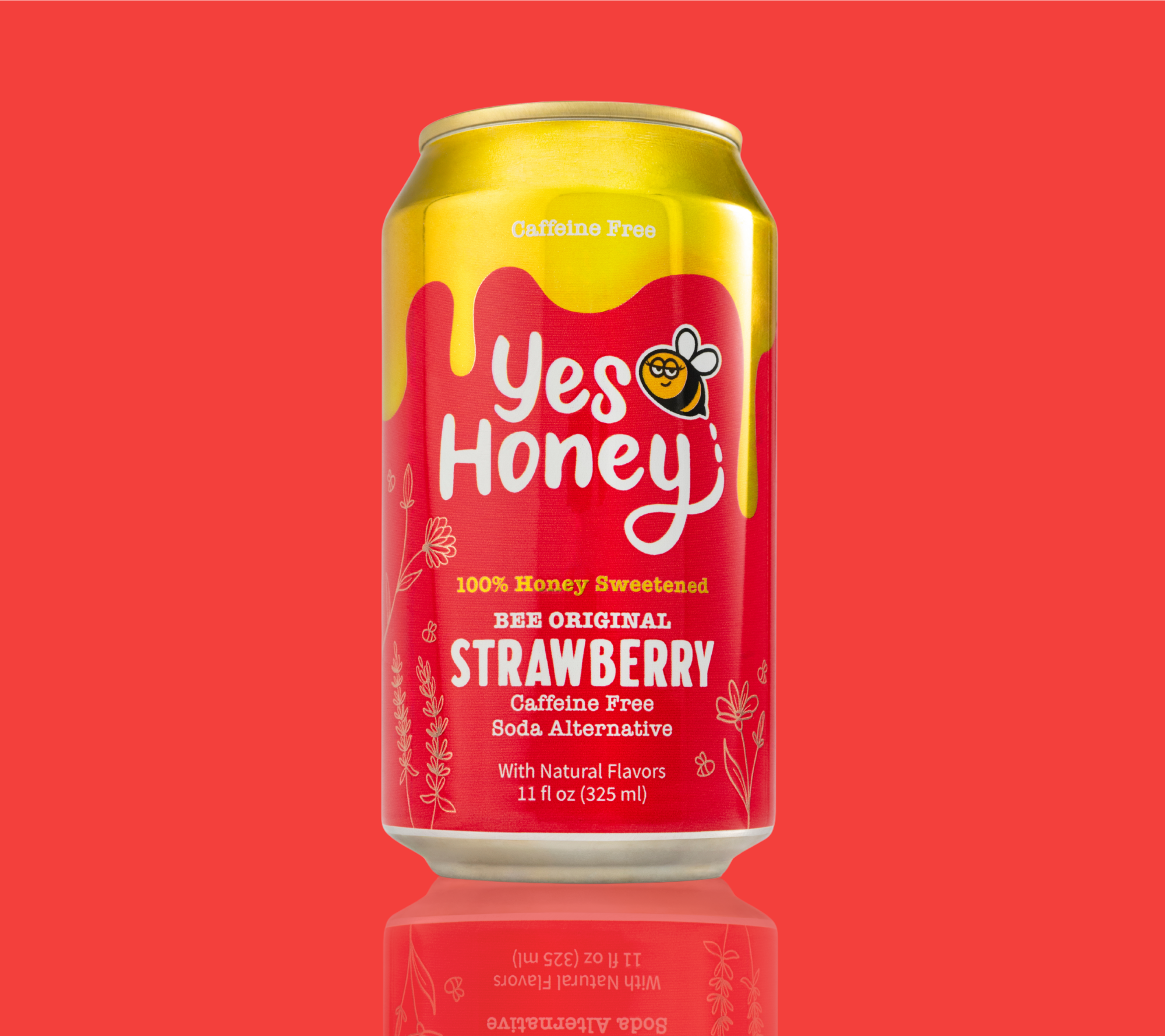 Sparkling Honey Sweetened Strawberry Soda Case