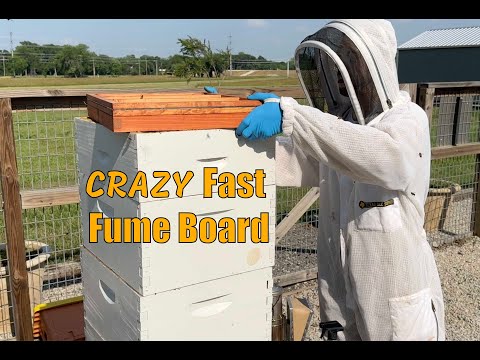 Fume board 10 frame stained Texas bee supply custom design.