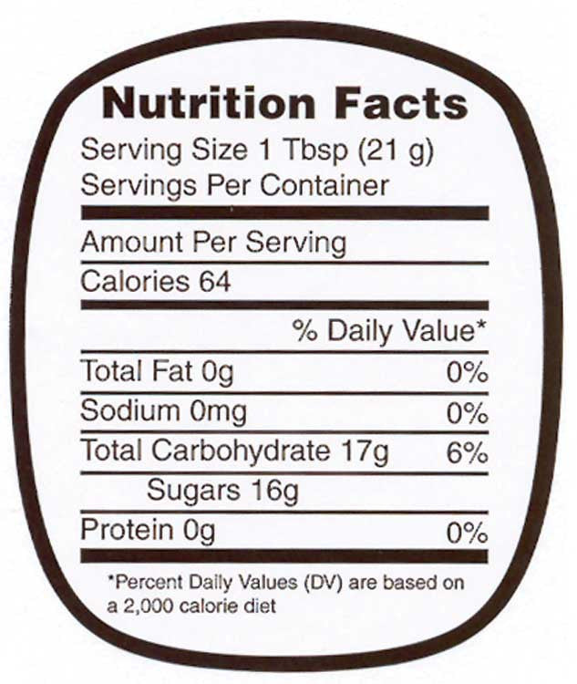Nutrition Labels Small 250 roll