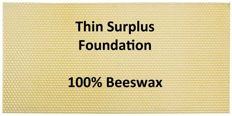 Shallow Cut Comb Honey Foundation 10 sheets