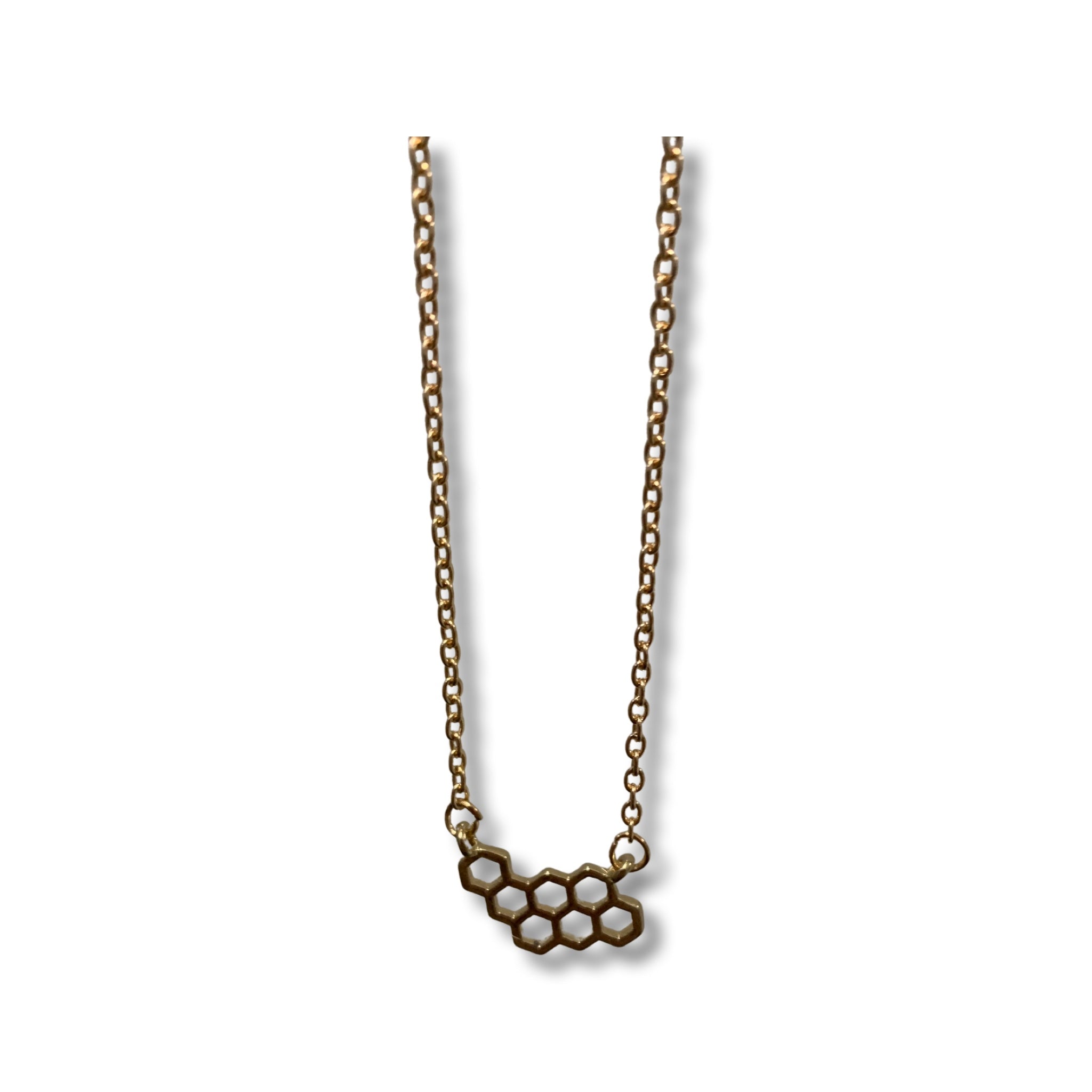Gold Honeycomb Necklace (J0005)