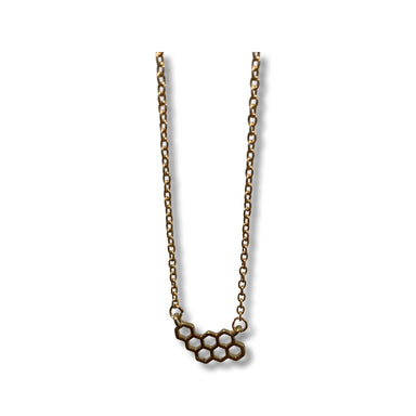 Gold Honeycomb Necklace J0005
