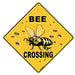 Bee Crossing Sign - A Buzzing Reminder of Nature's Busy Workers