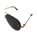 Sunglasses women s aviator style glasses with gold bee embellishment.