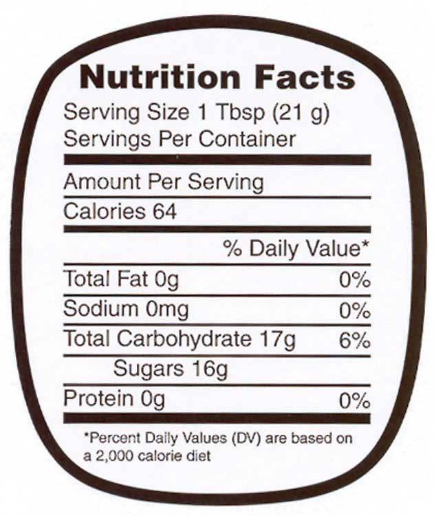 Nutrition labels medium 250 roll.