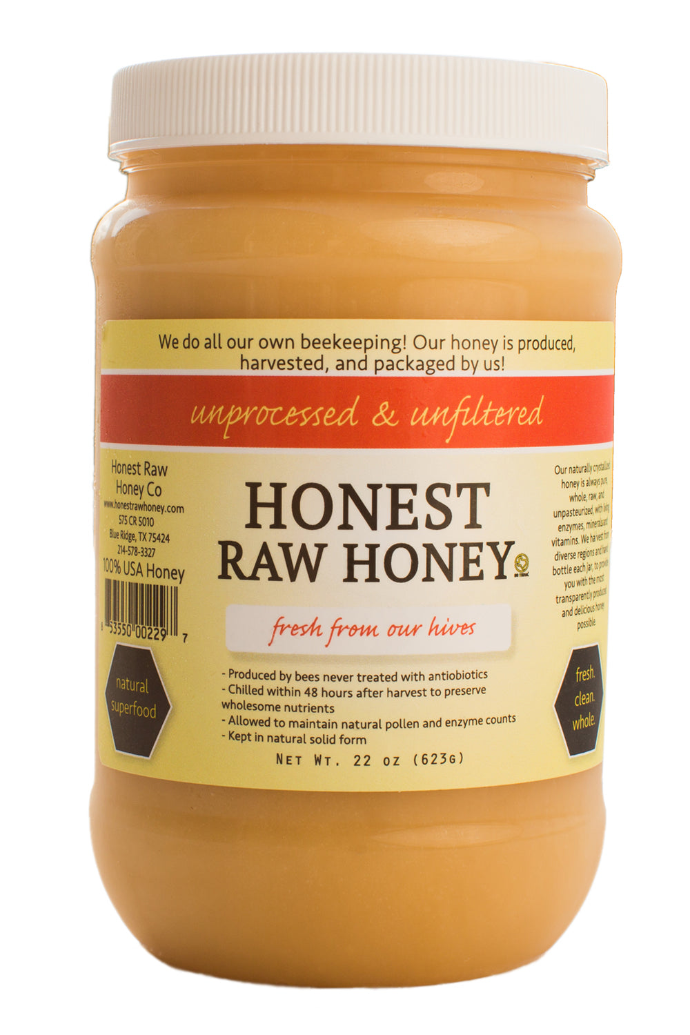 22 oz Honest Raw Honey