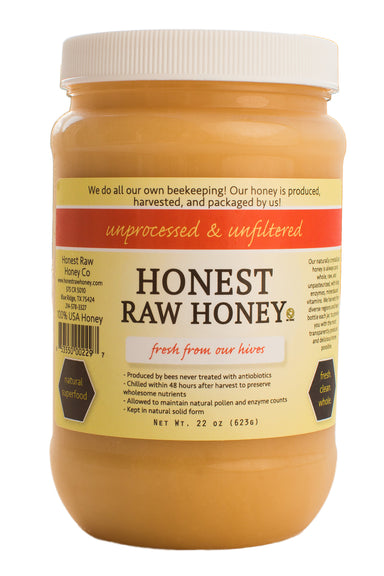 22 oz Honest Raw Honey jar
