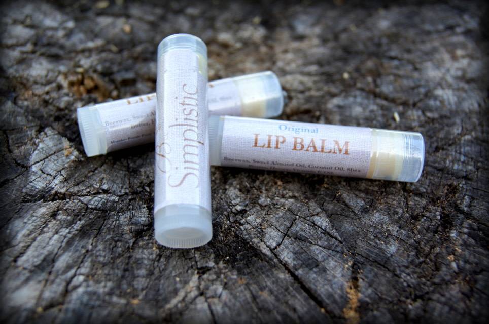 Moisturizing balm made with organic ingredients for soft, smooth lips.